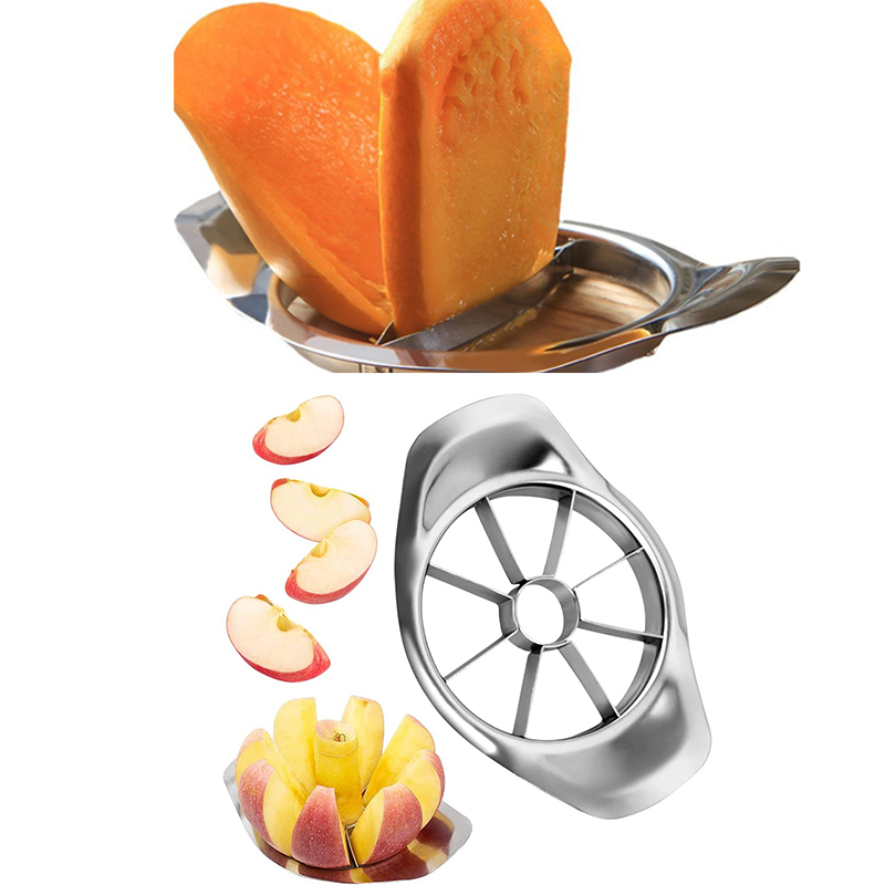 Kitchen Gadgets Smart - Coupe-mangue en acier inoxydable, trancheur de