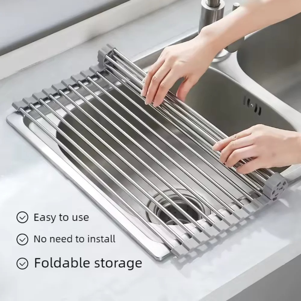 Kitchen Gadgets Holder - Égouttoir à vaisselle pliable et enroulable