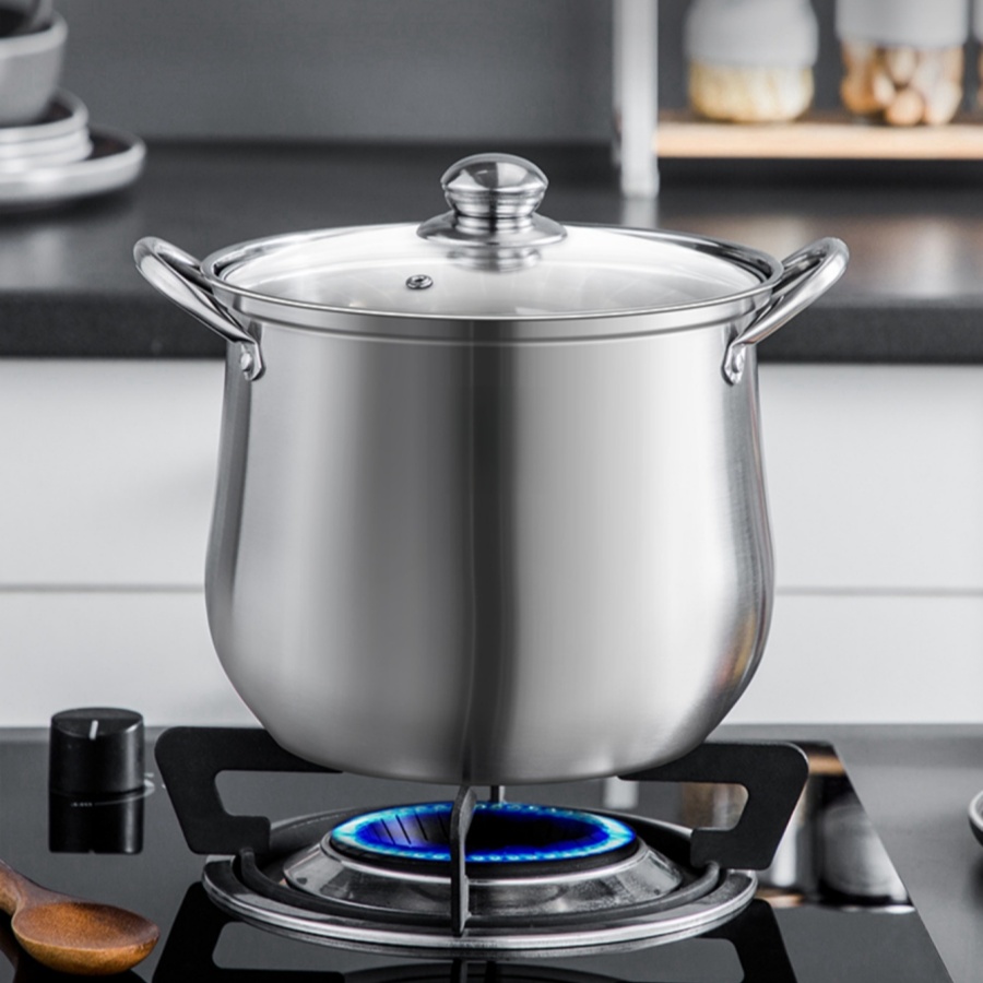 Kitchen Gadgets Essential - Grand pot en acier inoxydable, idéal
