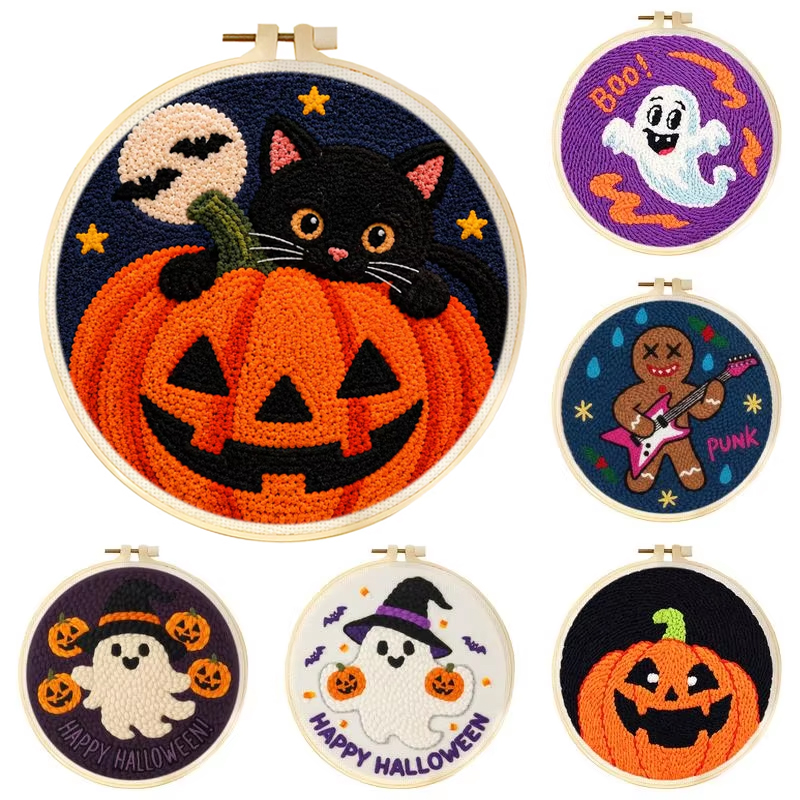 Kitchen Gadgets Crossword - Kit de broderie au poinçon d'Halloween,
